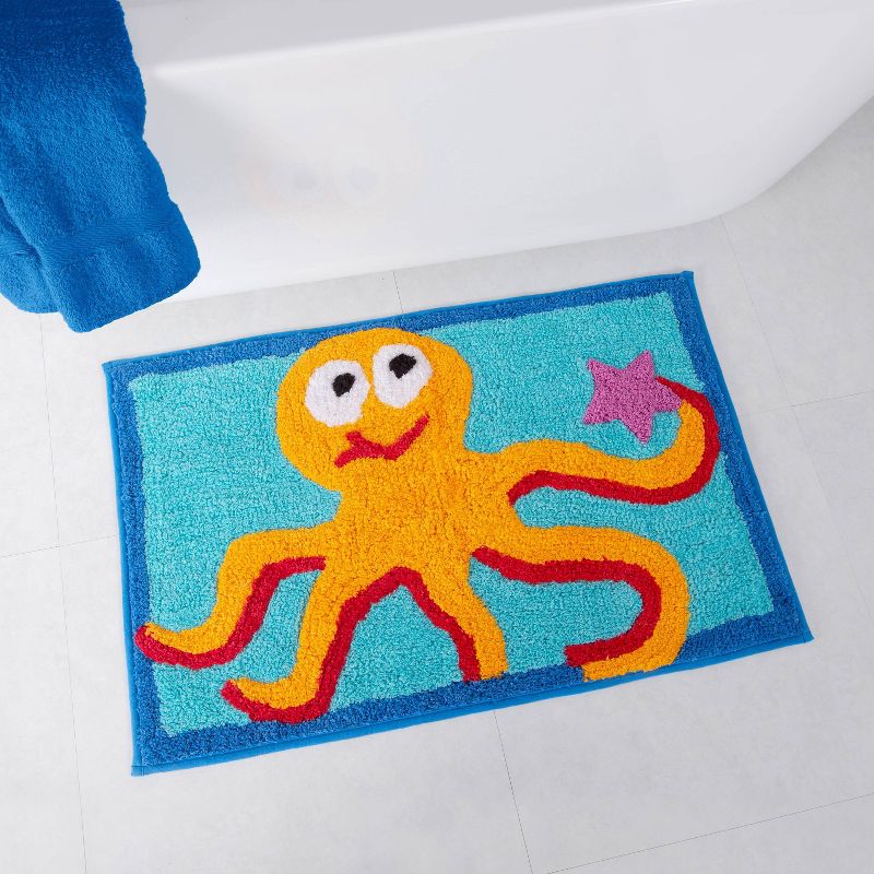 20&#34;x30&#34; Fishtails Octopus Bath Rug Blue - Allure Home Creations, 3 of 11