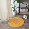 Design Imports Honey Gold Round Crochet Bath Mat - 4 of 4