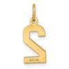 Black Bow Jewelry 14k Yellow Gold, Varsity Collection, Small D/C Pendant Number 2 - 3 of 4