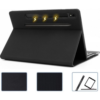 SAHARA - Navigation Series Keyboard Case with TrackPad for Samsung Galaxy Tab S10 FE, Tab S9 and Tab S9 FE - Black
