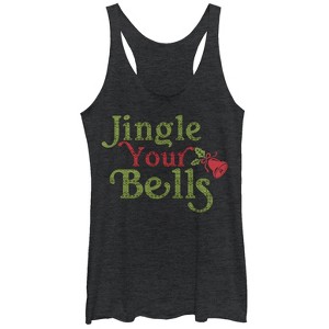 Women's CHIN UP Christmas Jingle Your Bells Racerback Tank Top - 1 of 3