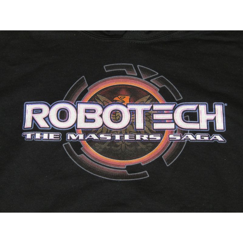 Robotech Masters Saga Round Logo Men's Black Hoodie, 2 of 3