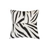 HomeRoots Set of Two 18" White and Black Zebra Cowhide Throw Pillows - 4 of 4