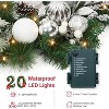 6 Ft Prelit Christmas Garland, Artificial Rattan Flower Snowflake Xmas Garland, Battery Operated Christmas Garland Decorations - 3 of 4