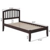 AFI Furnishings Richmond Twin Extra Long Platform Bed with Open Footboard and Turbo Charger in Espresso - 2 of 4