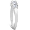 Pompeii3 1 Ct Diamond Five Stone Tellis Wedding Ring 14k White Gold - 2 of 4