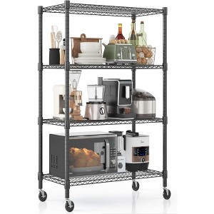 Homdox 36"Wx18"Dx72"H Heavy Duty 4-Tier Metal Wire Shelving Unit 1600LBS Load Storage Shelves with Wheels for Garage Kitchen - 1 of 4
