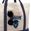 Howard University Primary Logo Canvas Tote Bag With External Pocket, Reusable Shoulder Bag for Shopping, School, Beach - 2 of 4