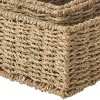 WeThinkStorage Set of 5pc Storage Bins Natural Seagrass Stainless Steel - 2 of 4