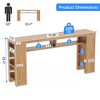 Dolonm 70.86" Extra Long Console Desk with 5-layer Storage Rack,of Shelves Power Outlet&USB Ports,for Entrances,Corridors,Behind Sofas - 3 of 4