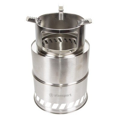 Stansport Stainless Steel Wood Burning Stove - Extra Large