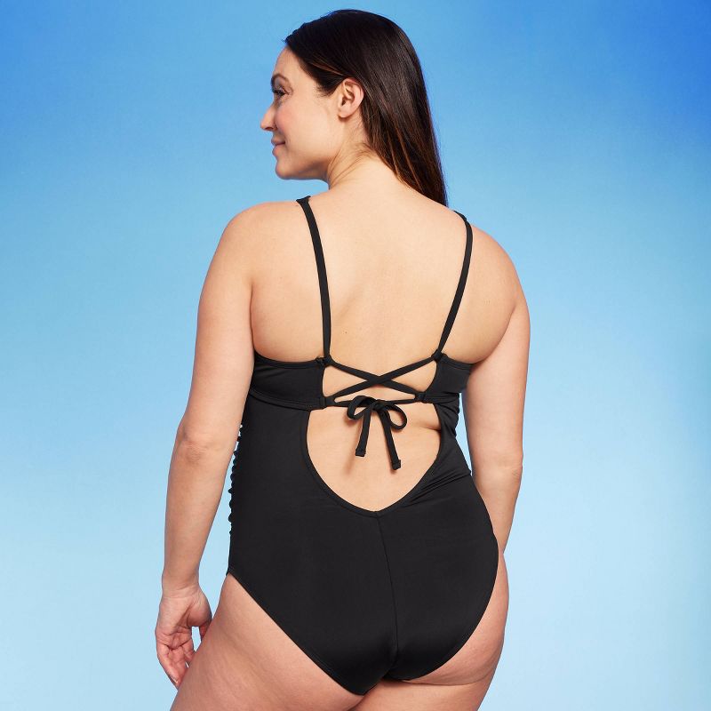 Mono-Wire One Piece Maternity Swimsuit - Isabel Maternity by Ingrid & Isabel™ Black, 2 of 4