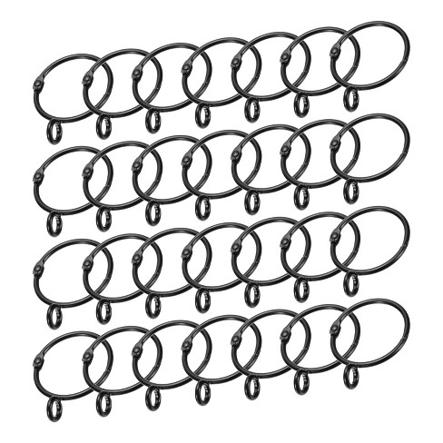 Unique Bargains Metal Electroplating Curtain Rod Accessory Curtain Rings 28 Pcs - image 1 of 4