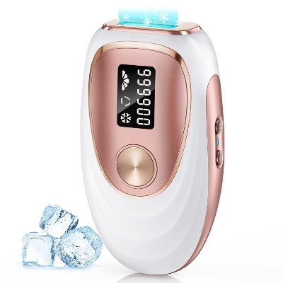 IPL Hair Removal Device for Women & Men with Ice-Cooling, Painless At-Home Laser Hair Remover for Full Body & Bikini, Rose Gold