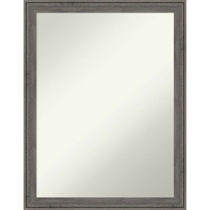 Amanti Art Regis Barnwood Narrow Non-Beveled Wood Bathroom Wall Mirror Wall Mirror - 1 of 4