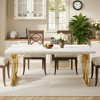 MAYEERTY Wood Dining Table, Farmhouse Kitchen Table for 6 People - 3 of 4