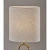 Joey Table Lamp Antique Brass - Adesso: Off-White Shade, Metal Body, UL Listed, Rotary Switch - 4 of 4