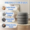 Gericco 16.9" Round Ottoman with Storage for Living Room Small Boucle Foot Stool Modern Upholstered Vanity Stool Ottoman Foot Rest - 4 of 4