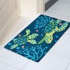 Jellybean Deep Blue Sea Turtles Rug – Ocean-Inspired Indoor & Outdoor Doormat, Durable & Machine Washable, 20" x 30" - 2 of 4