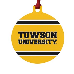 Towson University TU Stripes Aluminum Holiday Christmas Tree Ornament - 1 of 4