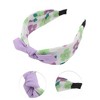 Unique Bargains Girl's Elegant Flower Headbands 6.30"x4.72"x2.05" Purple Green 1 Pc - 3 of 3