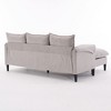 NicBex Convertible Combination Sofa with Widen Armrest, Removable Surface, U-Shaped Sofa with Footstools with Storage for Bedroom, Living Room - 4 of 4