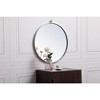 Elegant Lighting Metal frame round mirror with decorative hook 21 inch in Blue - 4 of 4