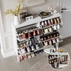 Garvee Shoe Storage Cabinet with 2/3/4 Flip Drawers,Farmhouse Fluted Shoe Organizer,Freestanding Hidden Slim Narrow Shoe Rack for Entryway,Foyer - 4 of 4