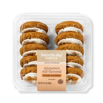 Cinnamon Roll Sugar Cookies - 13.5oz/10ct - Favorite Day™