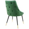 Modway Adorn Tufted Performance Velvet Accent Dining Side Chair, Emerald - 3 of 4
