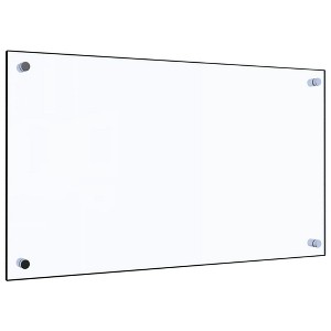vidaXL Kitchen Backsplash Transparent 27.6"x15.7" Tempered Glass - 1 of 4