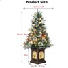 Christmas Tree for Front Door, Christmas Tree with Potted, Xmas Tree with Red Berries, Xmas Tree for Holiday Decor - 2 of 4