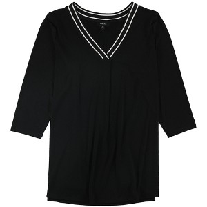 Alfani Womens Sweater Trim Pullover Blouse - 1 of 1