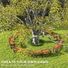 Wooden Garden Bench, Semicircular Round Outdoor Tree Bench, Wrap Around Park Bench for Yard, Patio, Deck, Lawn - 4 of 4