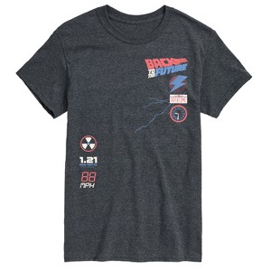 Men's - Back to the Future - License Plate And Icon Short Sleeve Graphic T-Shirt - 1 of 4