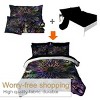 Boersma Boho King Comforter Set, 8 Pieces Colorful Galaxy Stars Mandala Bed in a Bag 3D Bohemian Bed Set with Comforter and Sheets - 4 of 4