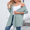 Women's Lightweight Cardigan Sweaters Open Front Long Sleeve Casual Loose Thin Cardigans - 2 of 4
