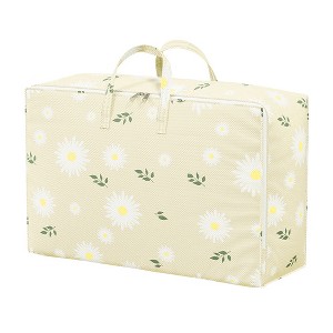 Unique Bargains Storage Bag with Zip for Clothes Bedding Blanket Storage Floral Pattern - 1 of 4