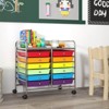 Costway 12 Drawers Rolling Cart Storage Scrapbook Paper Studio Organizer Bins Multicolor - 4 of 4