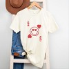 S.W.Smiley Queen of Hearts Distressed - Women's Short Sleeve Graphic T-Shirt - 2 of 4