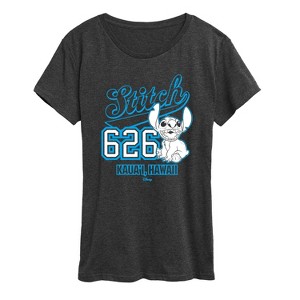 Women's - Lilo and Stitch - Stitch Letterman Short Sleeve Graphic T-Shirt - 1 of 4