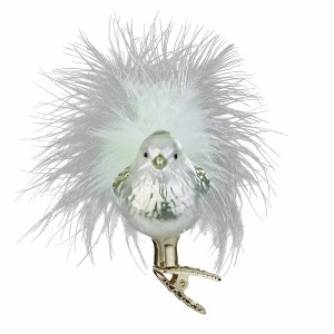 Inge Glas 3.0 Inch Gentle Birdie Christmas Spring Feather Clip-On Tree Ornaments - 1 of 3