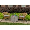 Casual Cushion Solid Sunbrella Fabric 1-Piece Indoor/Outdoor Wicker Seat Pad Cushion, 19.5"W x 19.5"L - 2 of 4