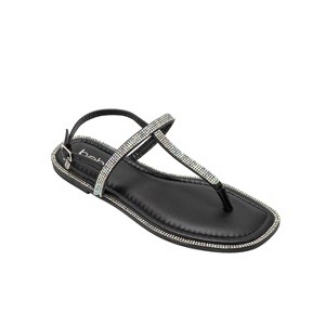 bebe Women's Sandals – Chain Slides, Metallic Thong Sandals