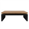 RISOKEYS 47.6" L Modern Rustic Wood Coffee Table – Rectangular Living Room Center Table with Floating Top Design - 4 of 4