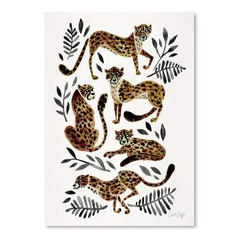 Americanflat Minimalist Animal Cheetah Collection Mocha Black By Cat Coquillette Poster