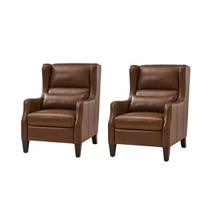Roger Genuine Leather Armchair Set of 2| HULALA HOME - 1 of 4
