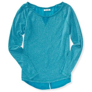 Aeropostale Womens Woven Back Soft Embellished T-Shirt - 1 of 1