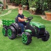 12V Kids Ride On Tractor with Trailer Battery Powered Electric Vehicles Toy - 3 of 4