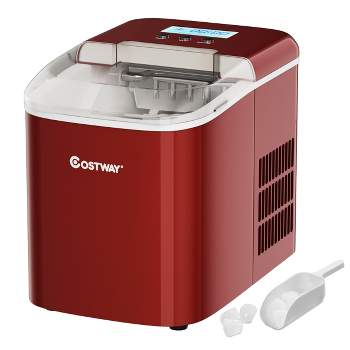 Costway 2-in-1 Stainless Steel Countertop Ice Maker Water Dispenser  48lbs/24h W/ Scoop : Target